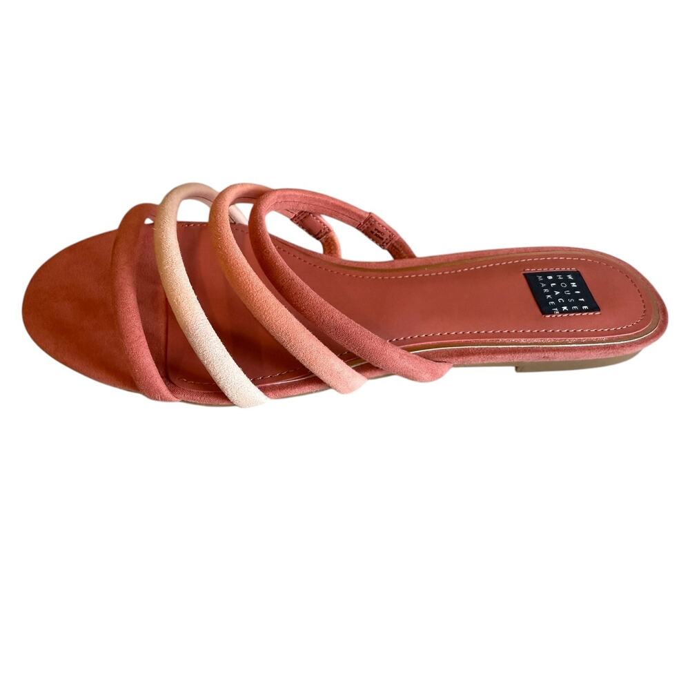 WHBM White House Black Market Briella Faux Suede Slide Sandals Mauve 8.5